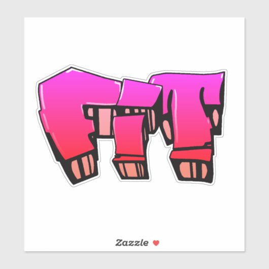 カスタムカット「フィット」グラフィティビニールステッカー シール (シート)