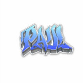 カスタムカット「ポール」グラフィティビニールシール シール (正面)