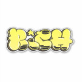 カスタムカット「リッチ」グラフィティビニールシール シール (正面)