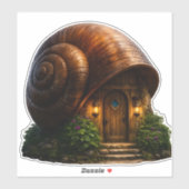 カスタムカット 貝殻型の家 snail house シール (シート)