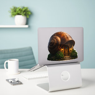 カスタムカット 貝殻型の家 snail house シール