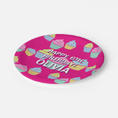 カスタムカップケーキプリント子供の誕生日パーティープレート ペーパープレート (アングル)