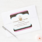 カスタムカップケーキ包装シール スクエアシール (封筒)