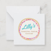 カスタムカップケーキ又はクッキーデコレータ ノートカード (正面)