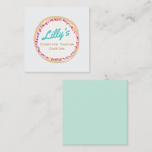 カスタムカップケーキ又はクッキーデコレータ ノートカード (正面/裏面)