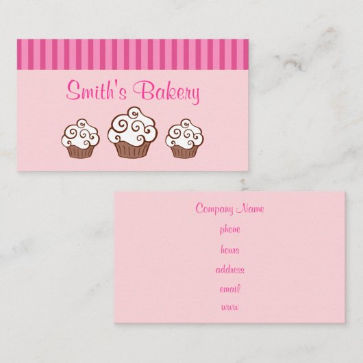 カスタムカップケーキ名刺 名刺 (正面/裏面)