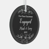 カスタムカップルのクリスマスガラスオーナメント ガラスオーナメント (正面右)