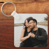 カスタムカップルの写真を作成 キーホルダー (正面)