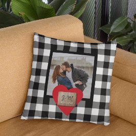 カスタムカップルの写真名イニシャル婚約 クッション