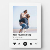 カスタムカップルの写真 |アニバーサリーミュージックギフト フォトプラーク (正面)