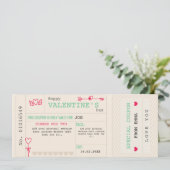 カスタムカップルバレンタインデーヴィンテージクーポン シーズンカード (スタンド正面)