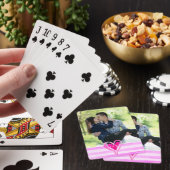 カスタムカップルフォトウォーターカラーハート トランプ (インサイチュ)