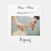 カスタムカップルフォトブランケット フリースブランケット (正面)