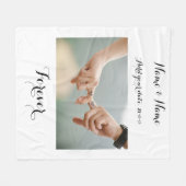 カスタムカップルフォトブランケット フリースブランケット (正面(横))