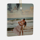 カスタムカップル写真オーナメント、写真クリスマス セラミックオーナメント (右)