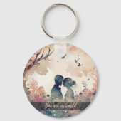 カスタムカップル写真キーチェーン キーホルダー (正面)