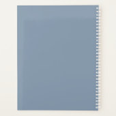 カスタムカップル写真シック埃の多いブルー私たち結婚の プランナー手帳 (裏面)