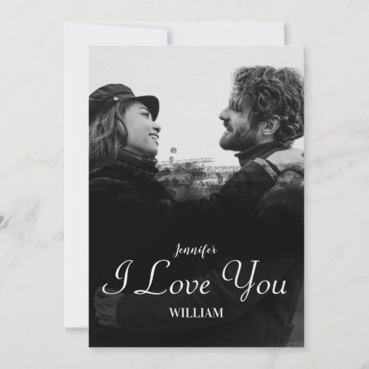 カスタムカップル写真ハッピーバレンタイン シーズンカード (正面)