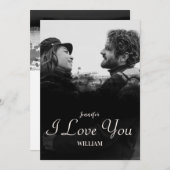 カスタムカップル写真ハッピーバレンタイン シーズンカード (正面/裏面)