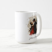 カスタムカップル写真バレンタインデー15oz コーヒーマグカップ (正面右)