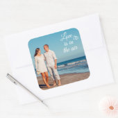 カスタムカップル写真パーソナライズされたテンプレートシール スクエアシール (封筒)