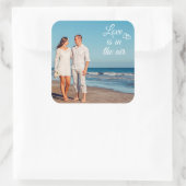 カスタムカップル写真パーソナライズされたテンプレートシール スクエアシール (バッグ)