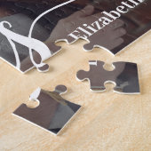 カスタムカップル写真ラブスクリプト ジグソーパズル (側面)