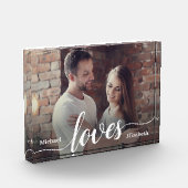 カスタムカップル写真ラブスクリプト フォトブロック (左)