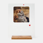 カスタムカップル写真ラブミュージックアクリル絵柄 アクリルサイン (正面)