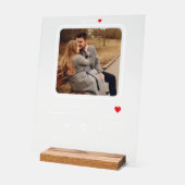 カスタムカップル写真ラブミュージックアクリル絵柄 アクリルサイン (傾斜)