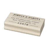 カスタムカップル名ウッド結婚差出人住所 ラバースタンプ (スタンプ)