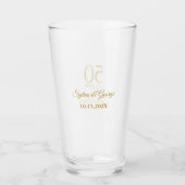 カスタムカップル名記念50周年記念品 タンブラーグラス (正面)