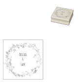 カスタムカップル名Wildflowerフレーム ラバースタンプ (押印)