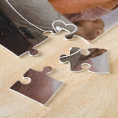 カスタムカップル愛手書き写真ギフト ジグソーパズル (側面)