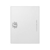 カスタムカップル文房具モノグラムクレスト大 ノートパッド (回転)