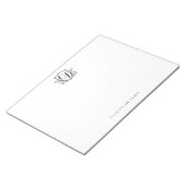 カスタムカップル文房具モノグラムクレスト大 ノートパッド (アングル)