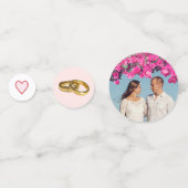 カスタムカップル熱帯結婚フローラ コンフェッティ (裏面)