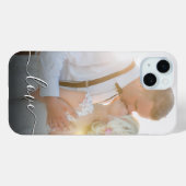 カスタムカップル結婚のPhoto Love Script Case-Mate iPhoneケース (裏面 (横))