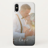 カスタムカップル結婚のPhoto Love Script Case-Mate iPhoneケース (裏面)