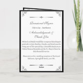 カスタムカトリック教会結婚式 プログラム (裏面)