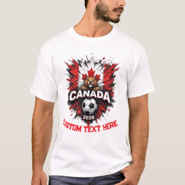 カスタムカナダ代表サッカーフットボールチームファン Tシャツ