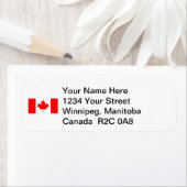 カスタムカナダ国旗の住所 シール (インサイチュ)