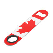 カスタムカナダ国旗Pro Speedボトルオープナー スピード栓抜き (正面アングル)