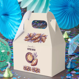 カスタムカフェグッズ ビンテージクロワッサンとラベンダー フェイバーボックス