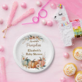 カスタムカボチャ赤ちゃんシャワー ペーパープレート (パーティー)