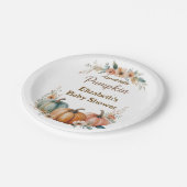 カスタムカボチャ赤ちゃんシャワー ペーパープレート (アングル)