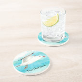 カスタムカモメ&名前、バードコレクション コースター (側面)