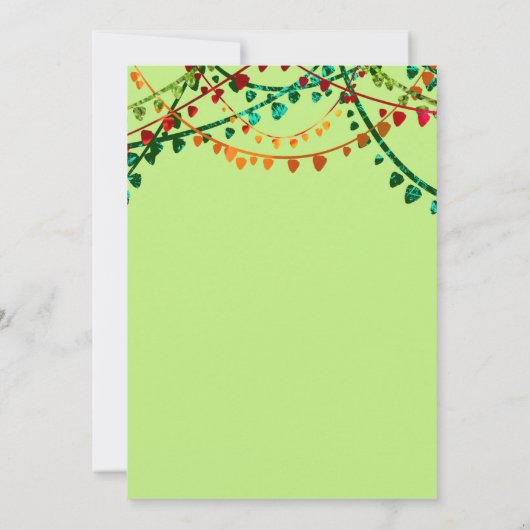 カスタムカラフルおもしろいラユニークイトクリスマスパーティー 招待状 (裏面)