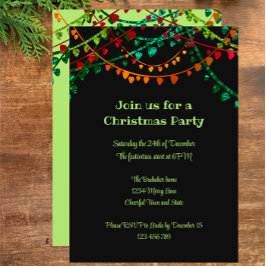 カスタムカラフルおもしろいラユニークイトクリスマスパーティー 招待状