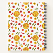 カスタムカラフルお気に入りのレシピと引用文 ノートブック (裏面)